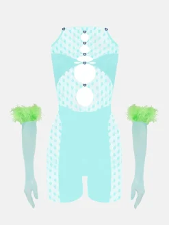 Jetta Jumpsuit x Gwenevere Gloves Set Soft Turquoise<Poster Girl