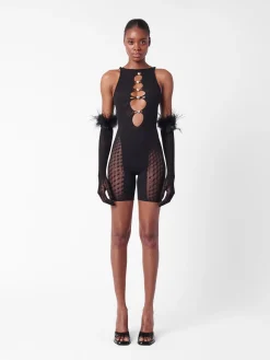 Jetta Jumpsuit x Gwenevere Gloves Set Jet Black<Poster Girl Hot