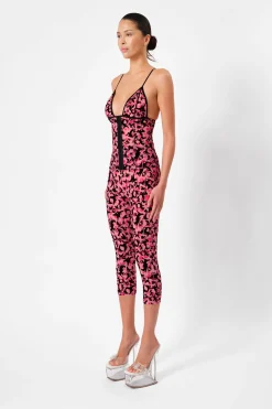 Knockout Capris Pink Leopard Print<Poster Girl Outlet