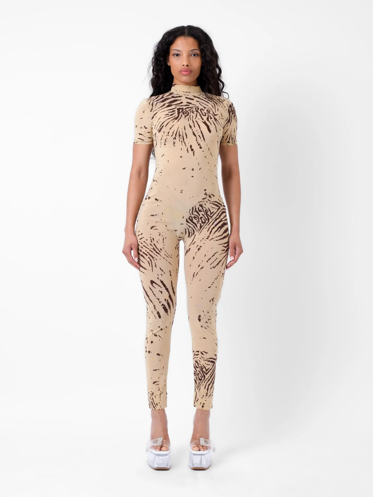 Knockout Jumpsuit Beige Zebra Print<Poster Girl Discount