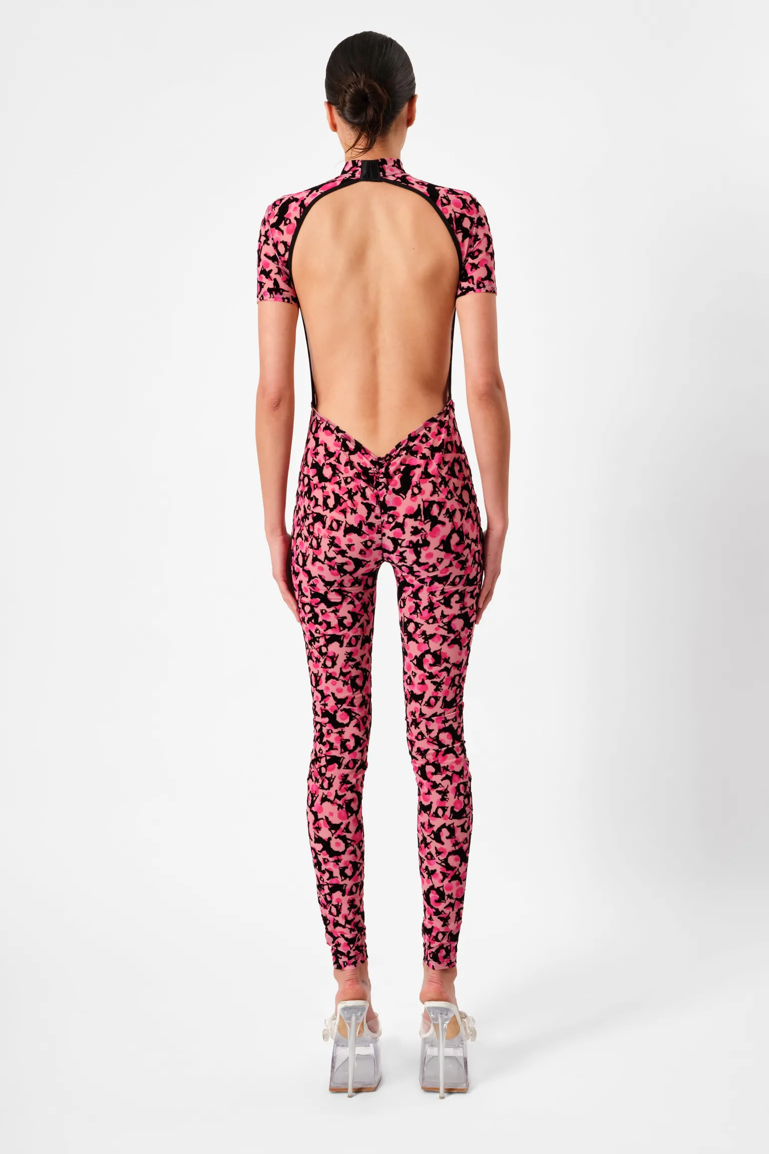 Knockout Jumpsuit Pink Leopard Print<Poster Girl New