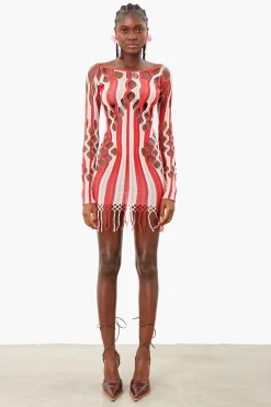 Krill Dress Burgundy Stripe<Poster Girl Online