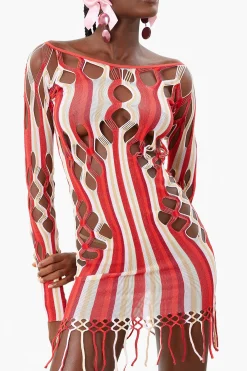Krill Dress Burgundy Stripe<Poster Girl Online
