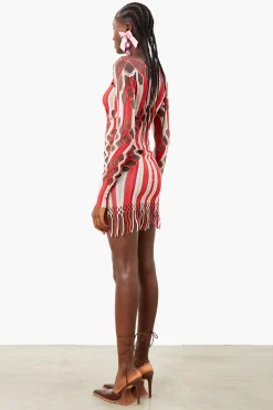 Krill Dress Burgundy Stripe<Poster Girl Online