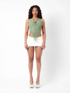 Limited Edition Beyan Top in Stripe Billionaire Green<Poster Girl New