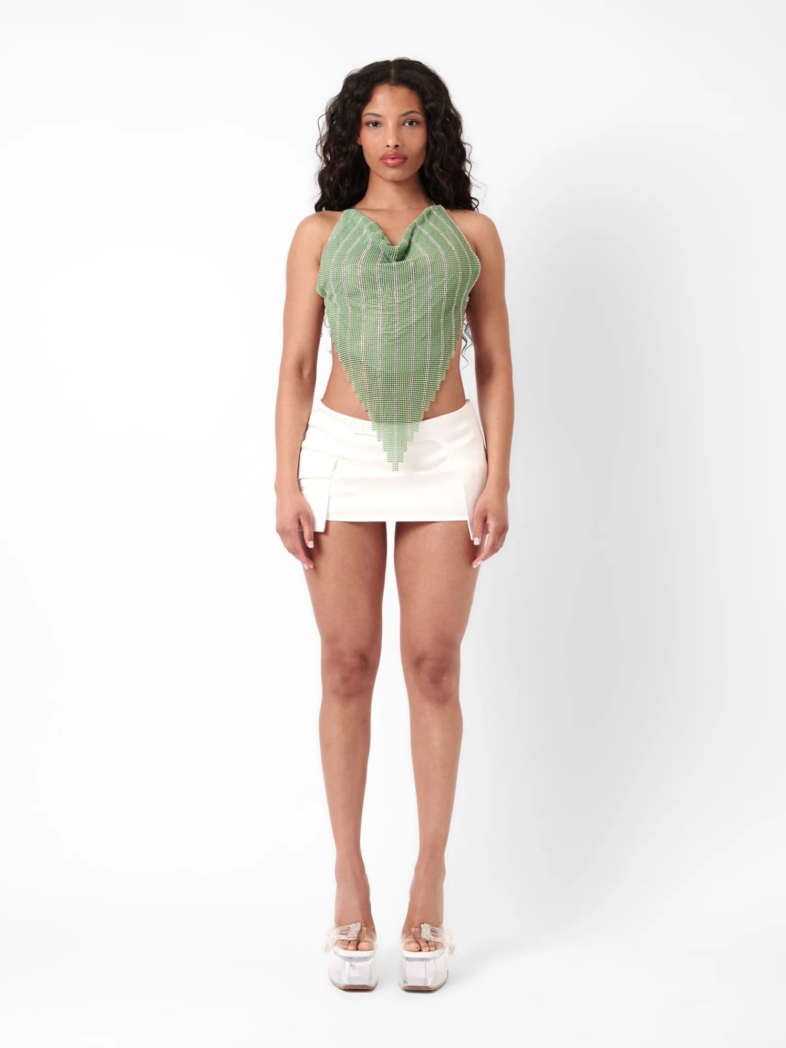 Limited Edition Beyan Top in Stripe Billionaire Green<Poster Girl New