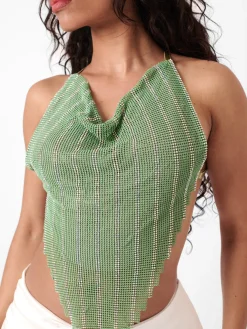 Limited Edition Beyan Top in Stripe Billionaire Green<Poster Girl New