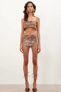 Mia Micro Skirt Matte Bambi<Poster Girl Sale