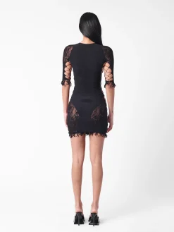 Miranda Dress in Jet Black Floral<Poster Girl New