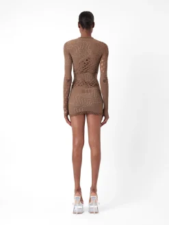 Raquel Dress Kahlua Brown Rhinestone<Poster Girl Sale