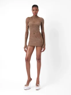 Raquel Dress Kahlua Brown Rhinestone<Poster Girl Sale