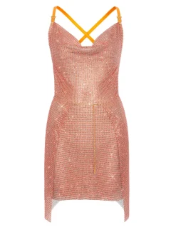 Rhinestoned Adrianne Dress Aperol Spritz<Poster Girl Best