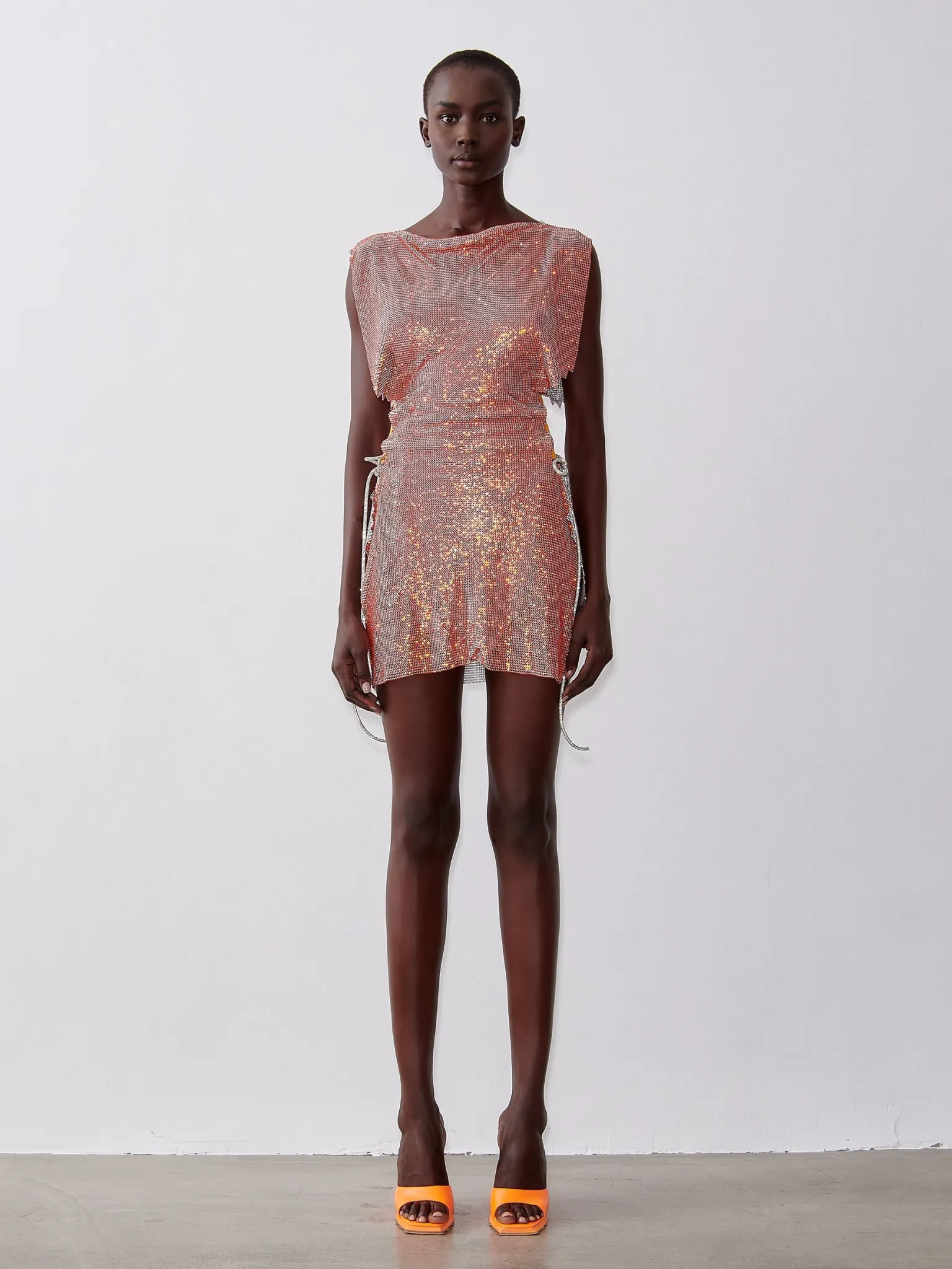 Rhinestoned Bamm Bamm Dress Aperol Spritz<Poster Girl Outlet