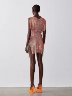 Rhinestoned Bamm Bamm Dress Aperol Spritz<Poster Girl Outlet