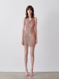 Rhinestoned Beyan Dress Aperol Spritz<Poster Girl Outlet