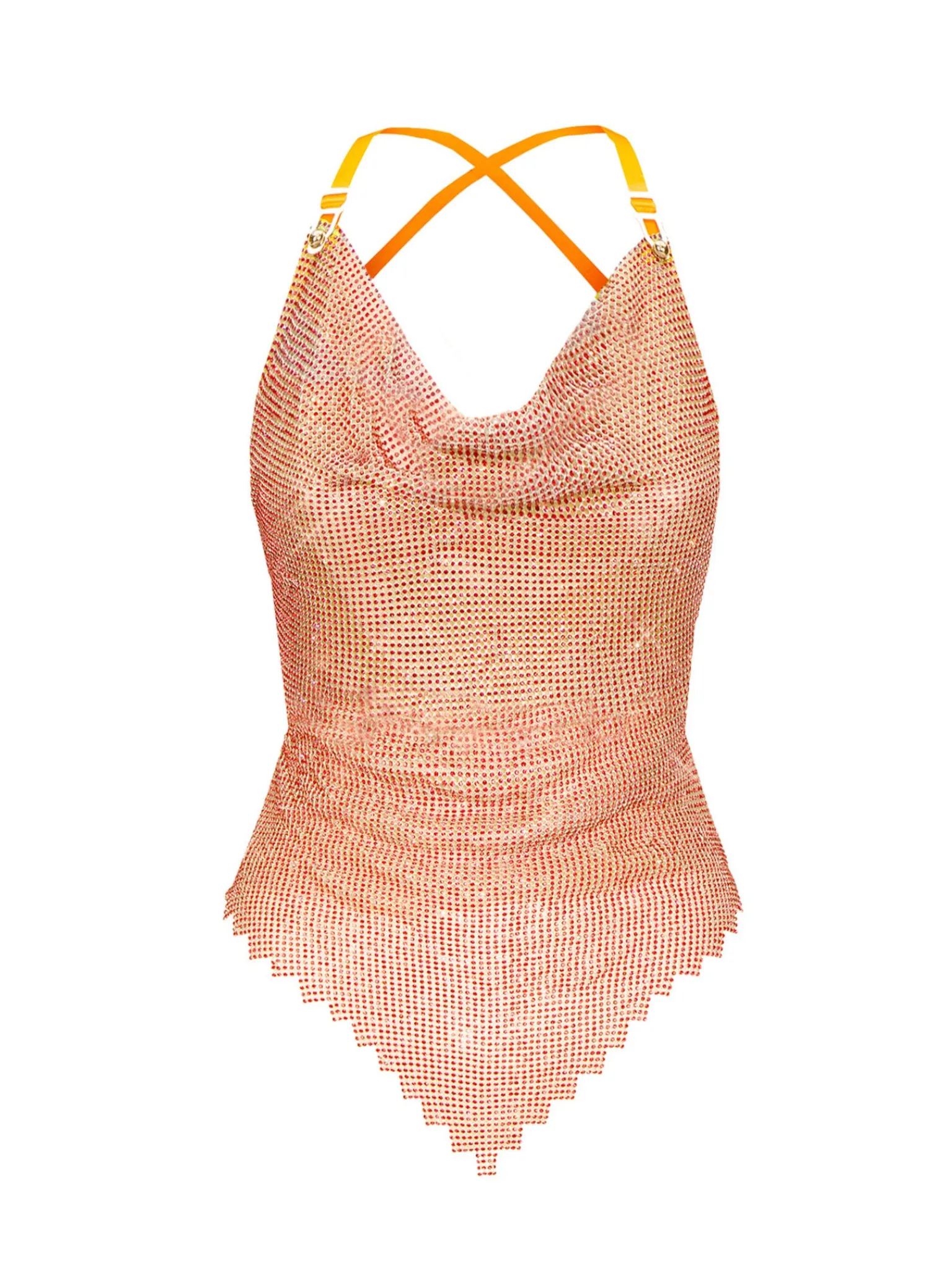 Rhinestoned Beyan Top Aperol Spritz<Poster Girl Clearance