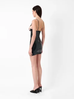 Roast Latex Mini Dress Black<Poster Girl