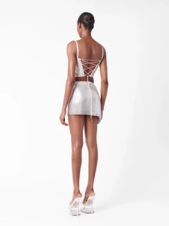 Rosalyn Top Metallic Chainmail Silver Chrome<Poster Girl Sale