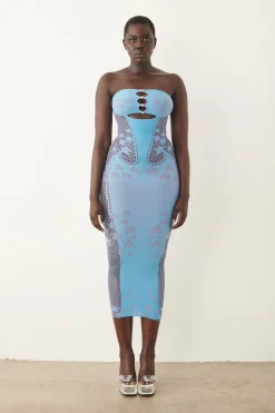 Roxie Dress Crypto Blue<Poster Girl