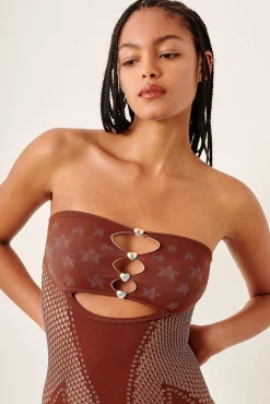 Roxie Dress Old Money Brown<Poster Girl Online