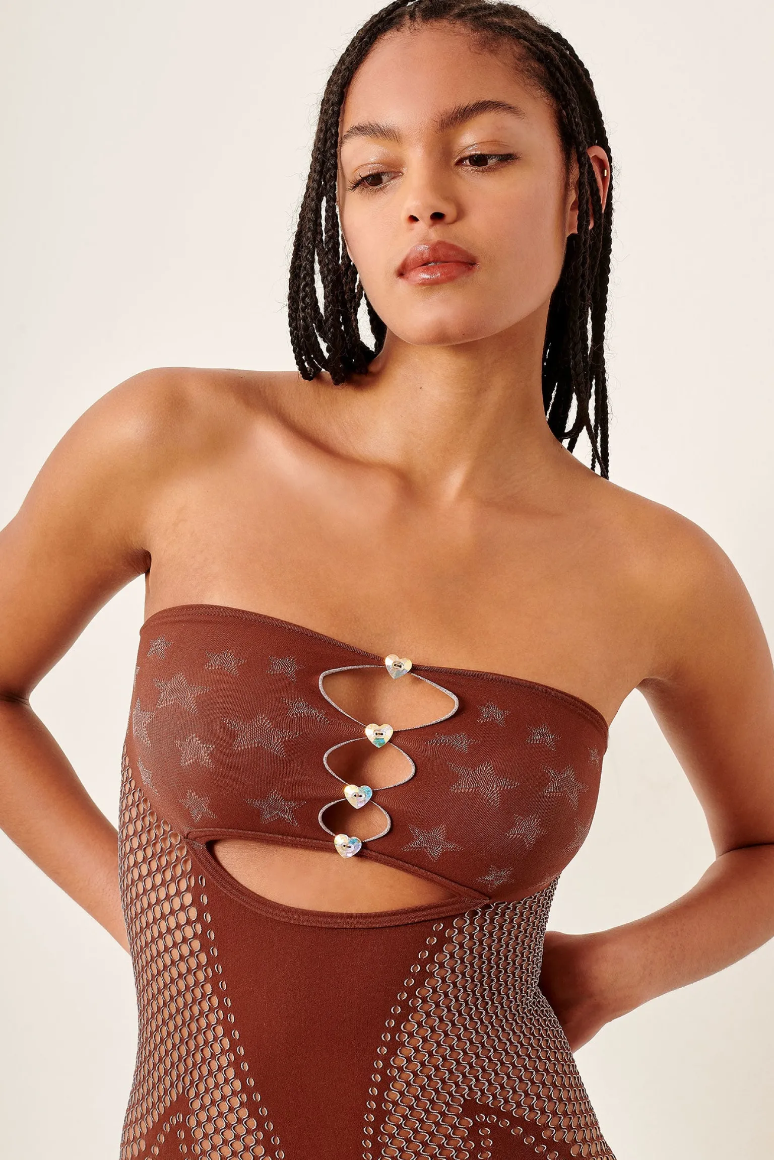 Roxie Dress Old Money Brown<Poster Girl Online