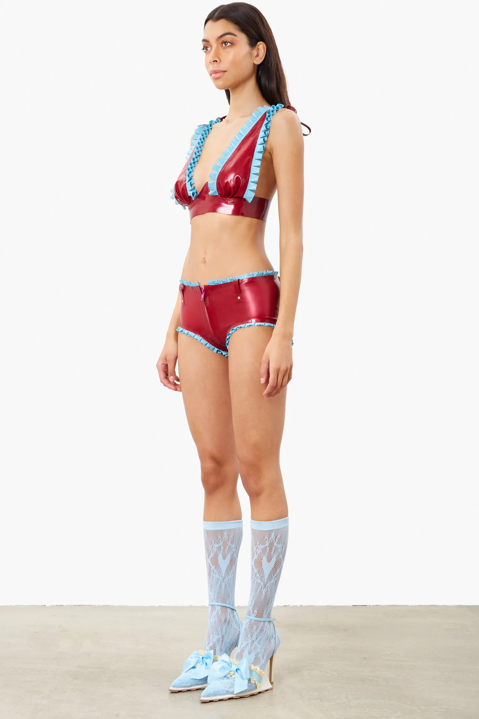 Salma Latex Bra Burgundy<Poster Girl Best