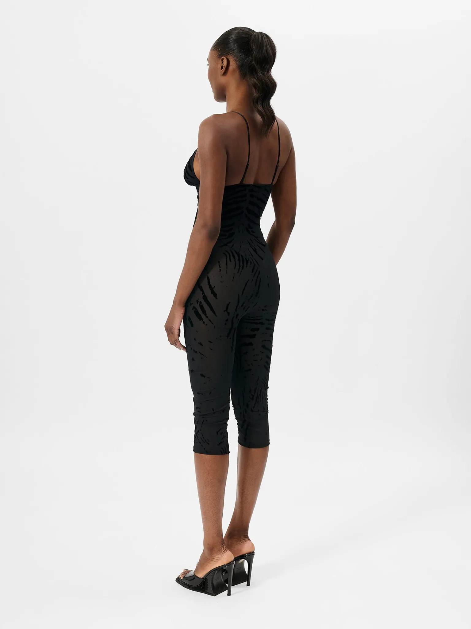 Scarlett Pedal Pusher Jumpsuit Black Zebra Print<Poster Girl Online