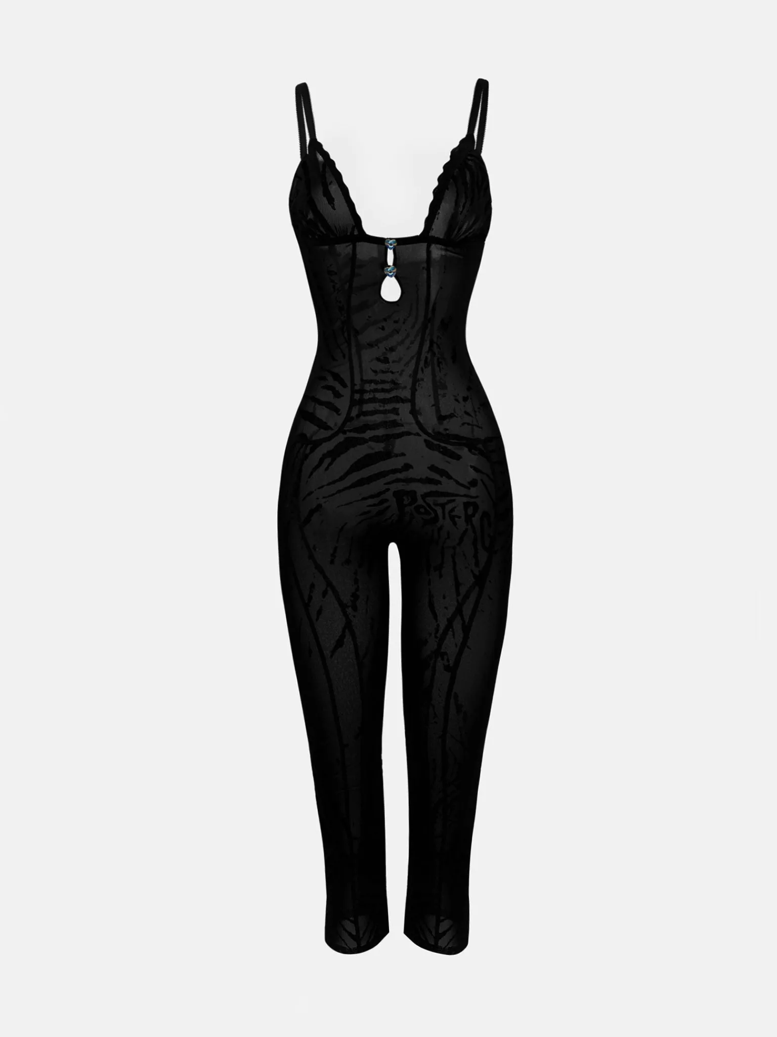 Scarlett Pedal Pusher Jumpsuit Black Zebra Print<Poster Girl Online