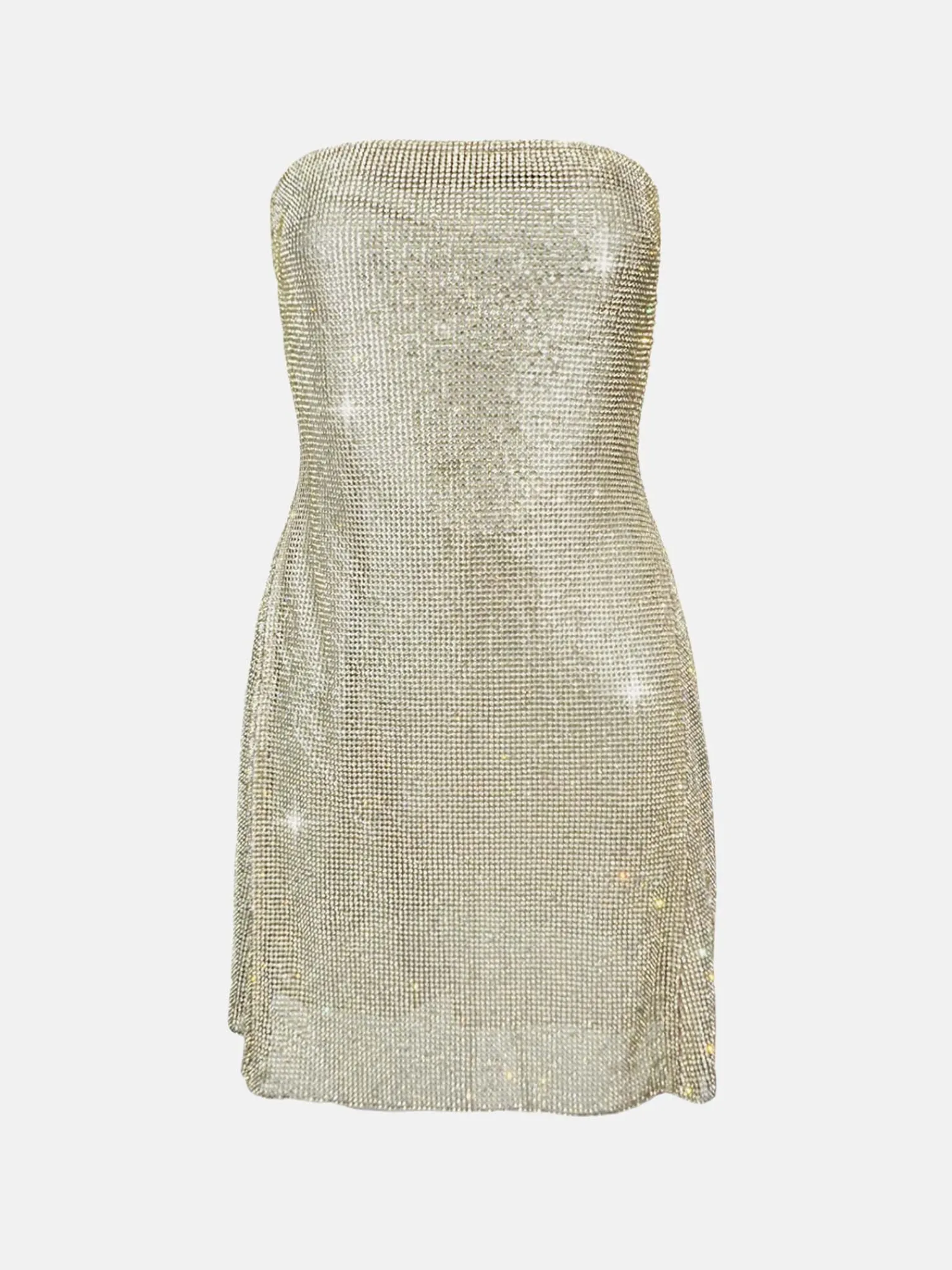 Selena Rhinestone Dress in 24 Carat<Poster Girl Discount