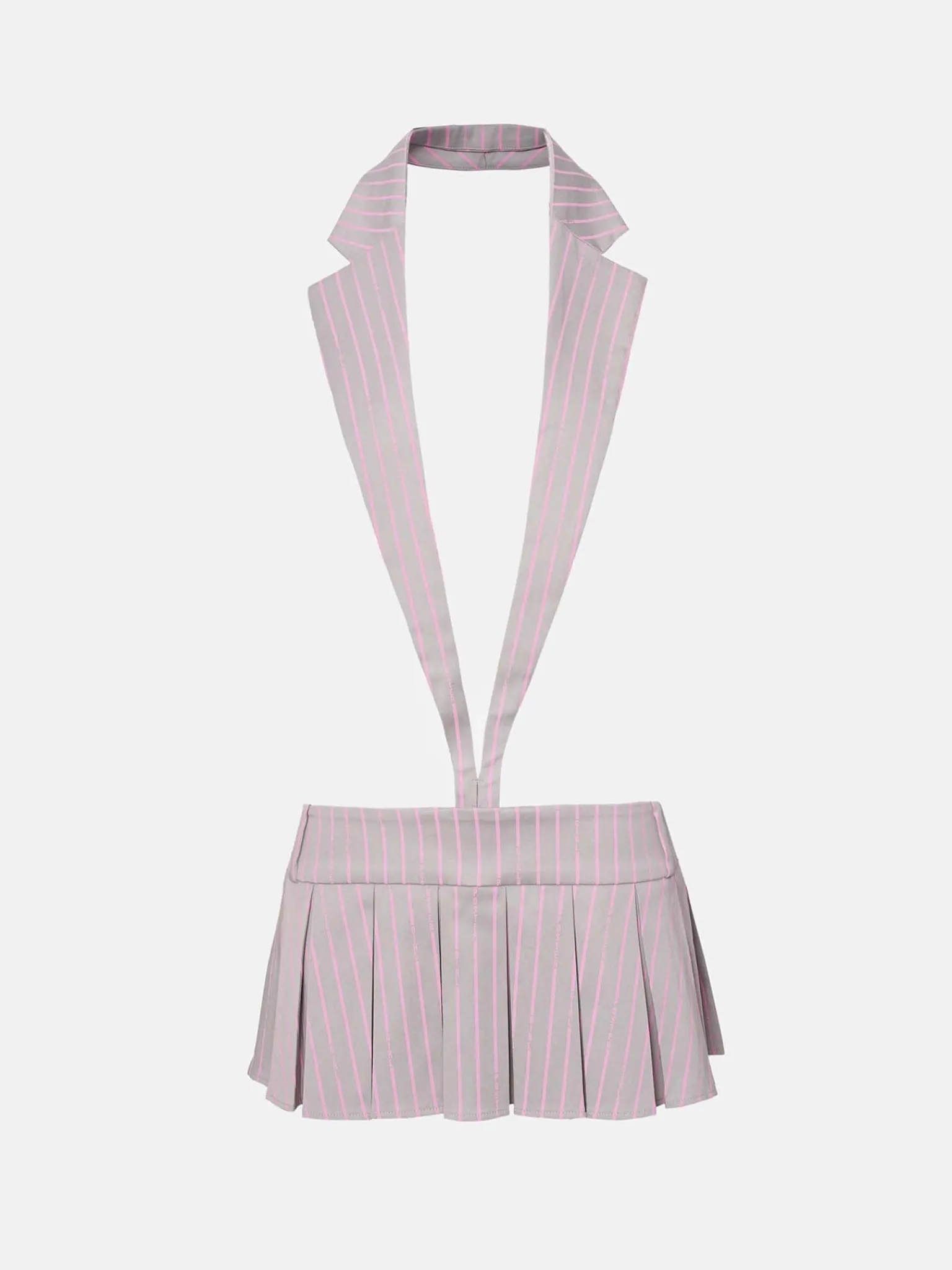 Skye Mini Dress Grey/Pink Pinstripe<Poster Girl Sale