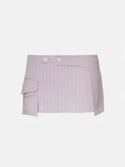 State Skirt Grey/Pink Pinstripe<Poster Girl Best