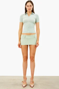 Suzan Micro Skirt Adventurine<Poster Girl New