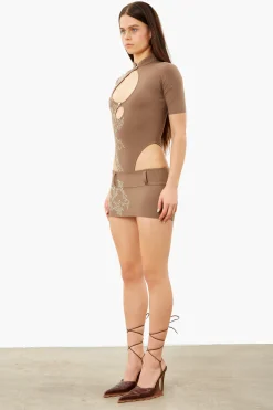Suzan Micro Skirt Tobacco<Poster Girl Hot