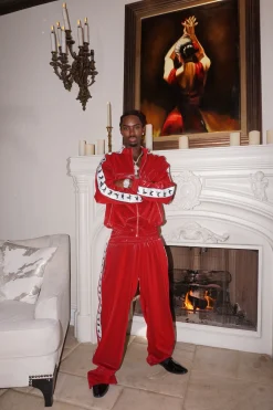 S*x Tape Tracksuit Bottoms Wet Gloss Red<Poster Girl Clearance