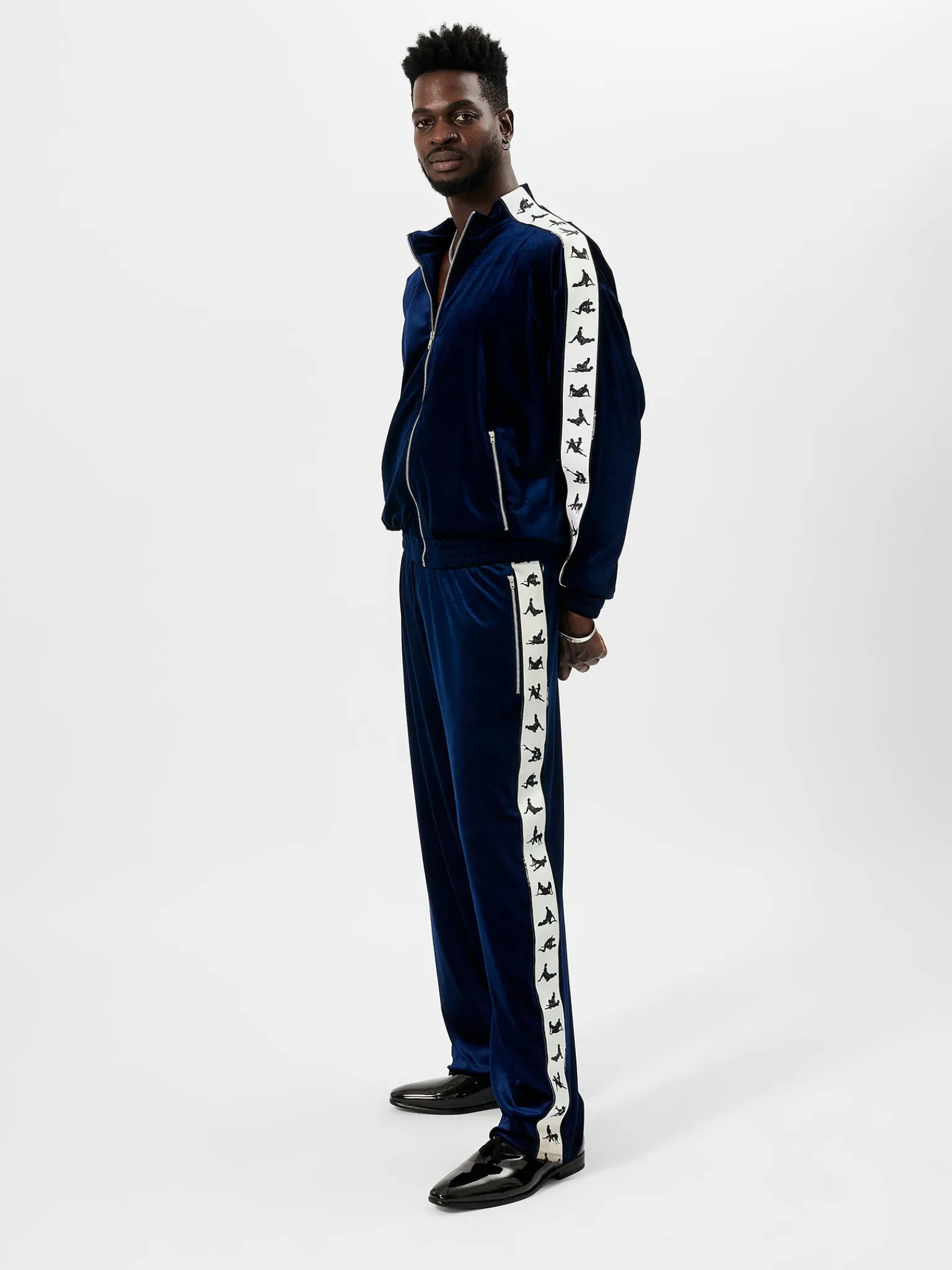 S*x Tape Tracksuit Bottoms Velour Blue<Poster Girl Online