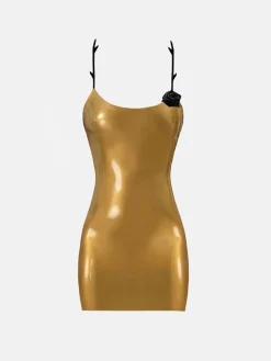 Thorn Latex Dress Gold<Poster Girl Online