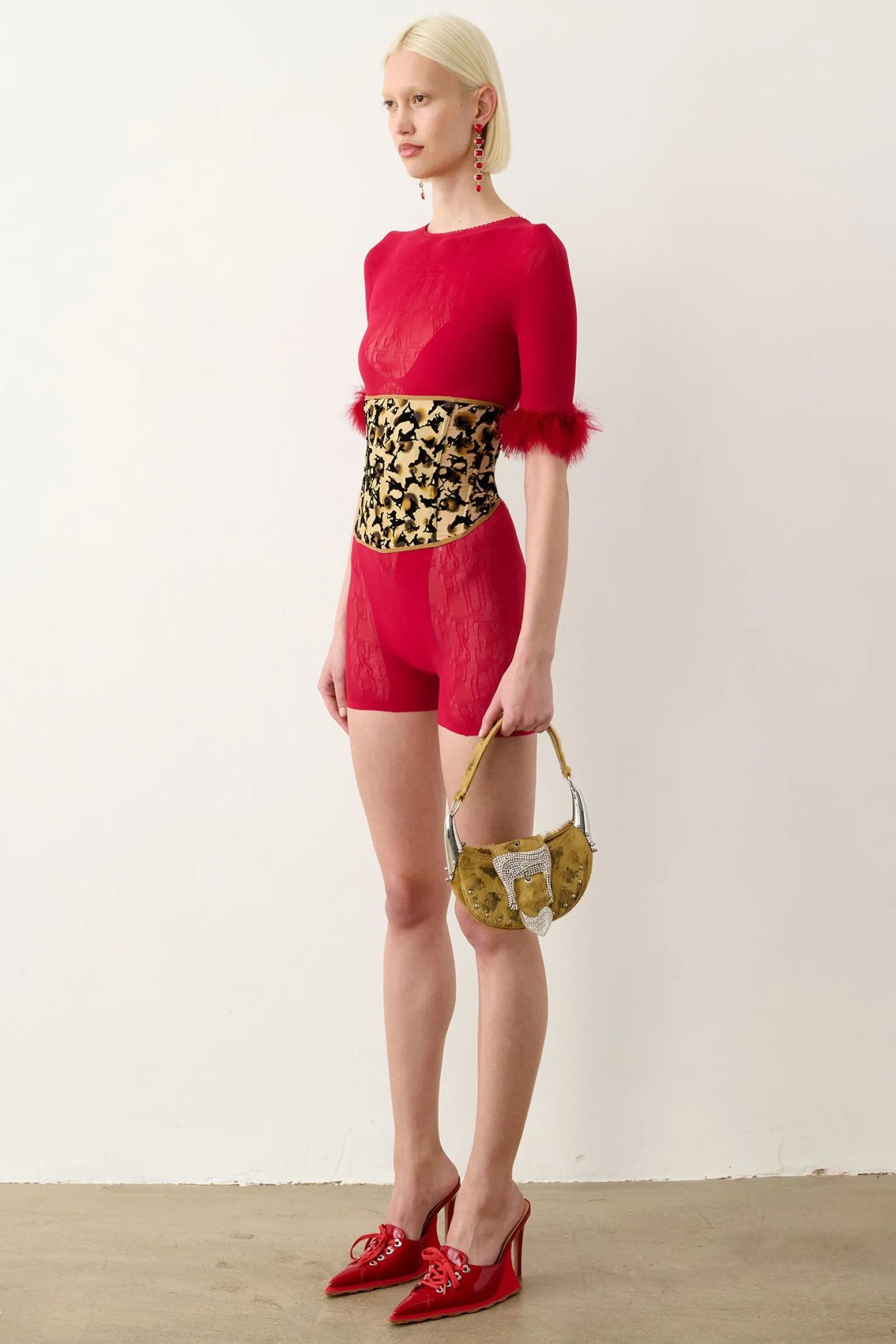 Waist Trainer Beige Leopard Print<Poster Girl Clearance