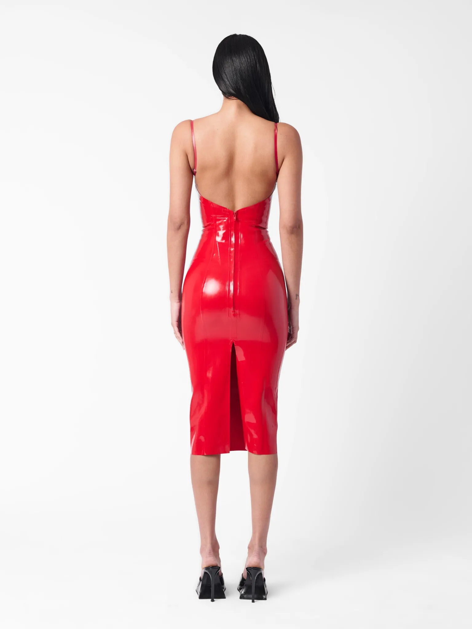 Whistle Latex Midi Dress Red<Poster Girl Outlet