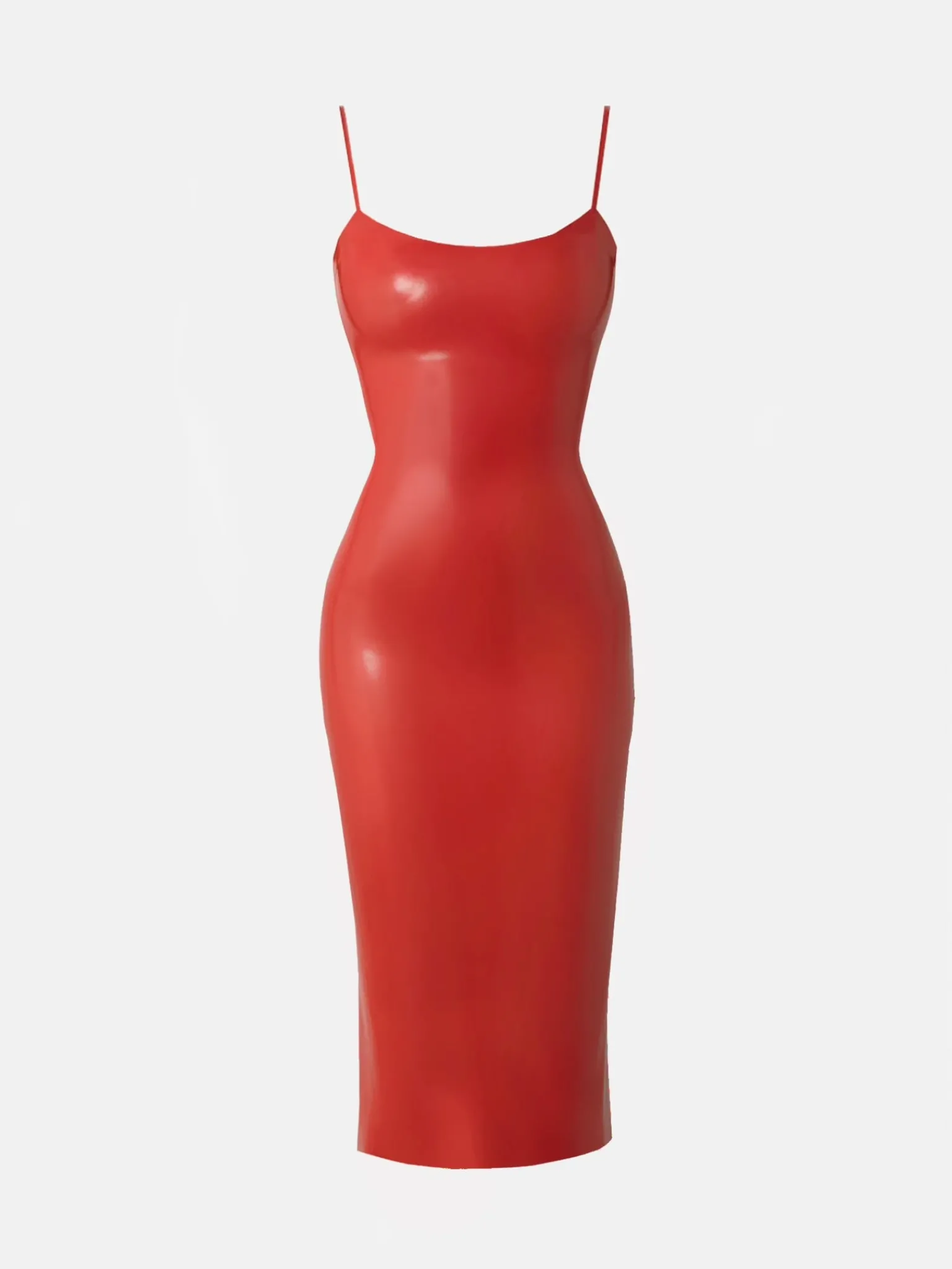 Whistle Latex Midi Dress Red<Poster Girl Outlet