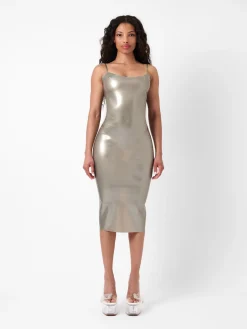 Whistle Latex Midi Dress<Poster Girl Hot