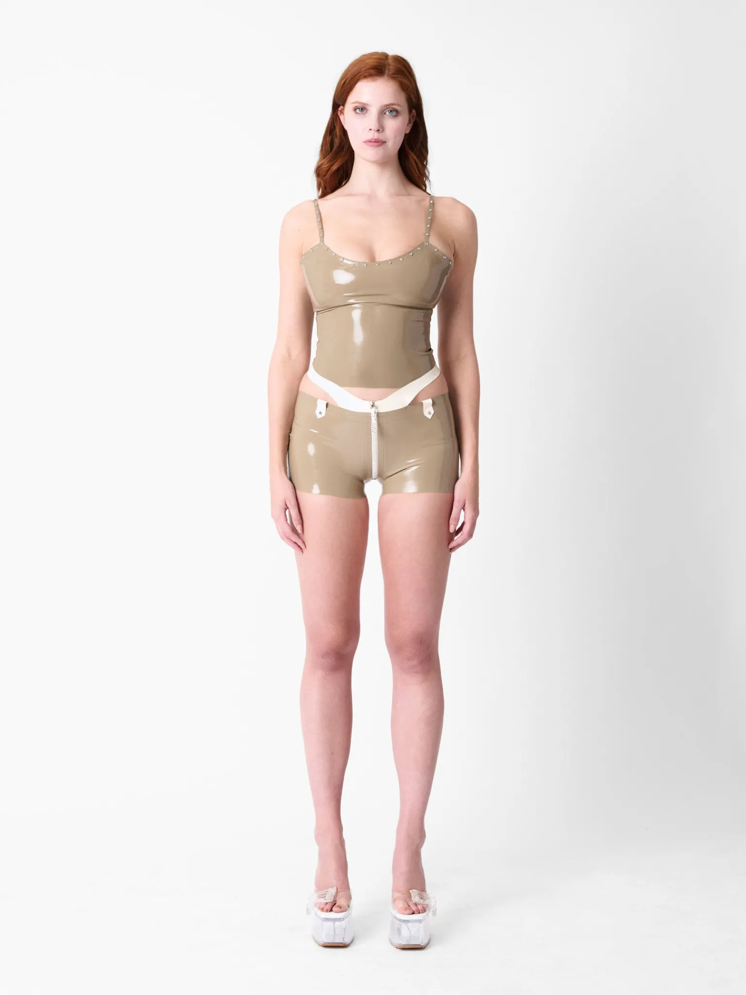 Whistle Latex Top Taupe<Poster Girl Best