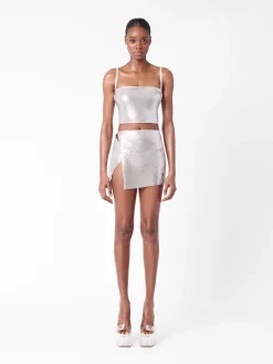 Winona Wrap Skirt Chrome Silver<Poster Girl Sale