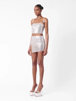 Winona Wrap Skirt Chrome Silver<Poster Girl Sale