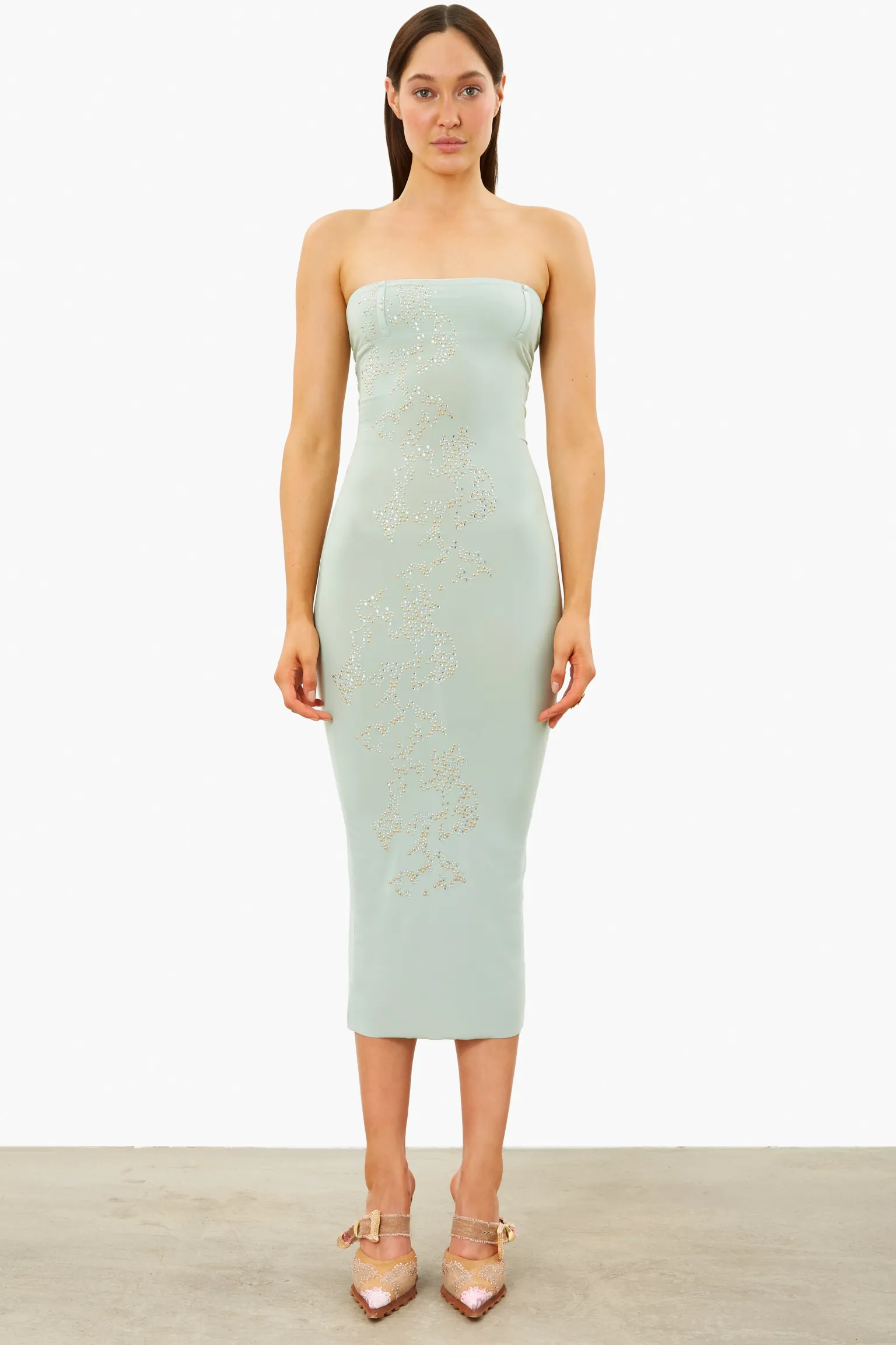 Zahara Dress Adventurine<Poster Girl New
