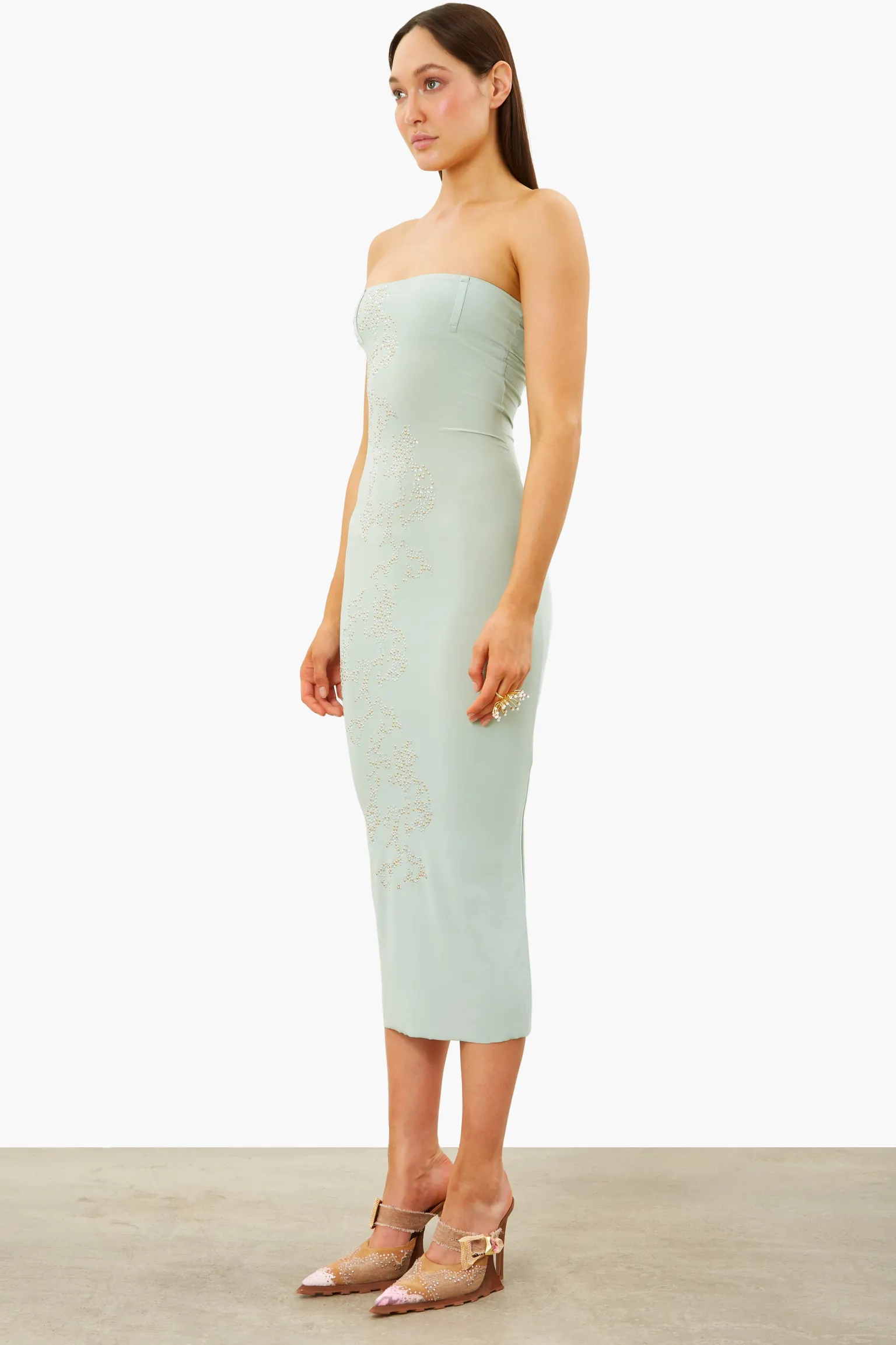 Zahara Dress Adventurine<Poster Girl New